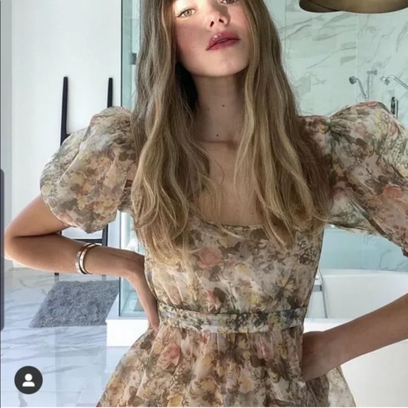 Danielle Bernstein Floral Organza Dress 